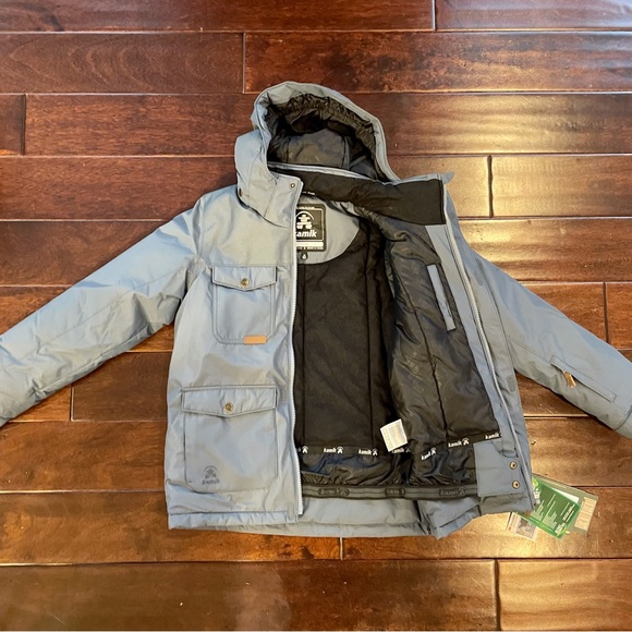 New Kamik Stark Boys Size 12 Winter Jacket in Color Cement (Slate Blue) - Picture 2 of 16